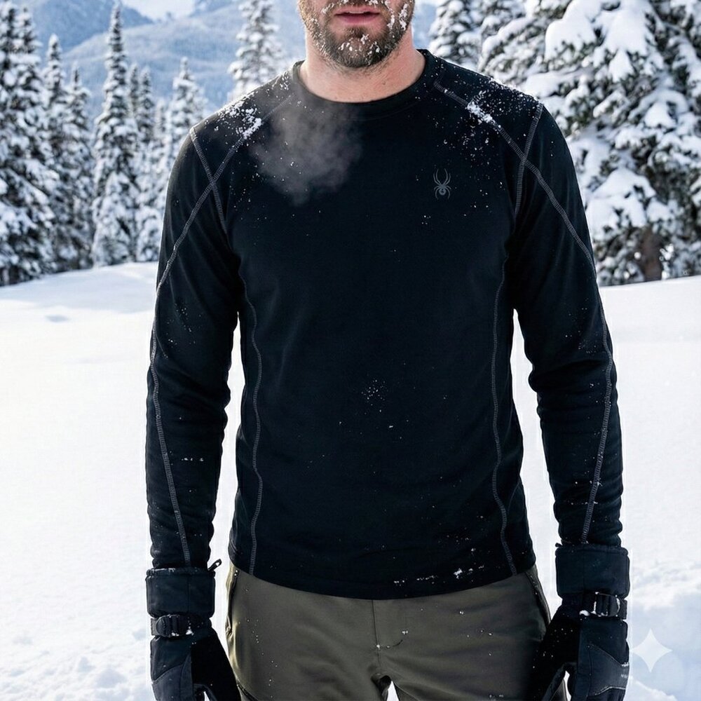 Spyder Performance Men's Quick Dry Super Soft Warm Sport Sweater Crew - 4 PACK